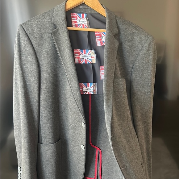 7 Downie St. Men’s Knit Jersey Stretch Gray Blazer Casual Sport Size am - Picture 3 of 17